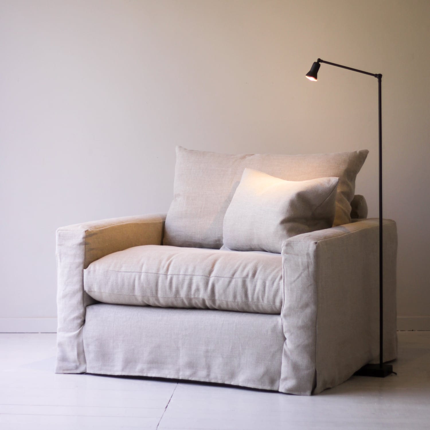 beautiful natural linen sofa
